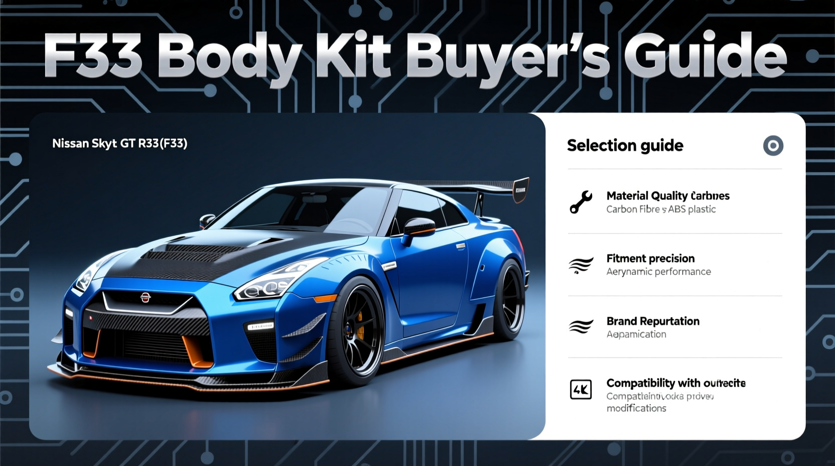 How to Choose the Best f33 body kit: A Complete Buyer's Guide