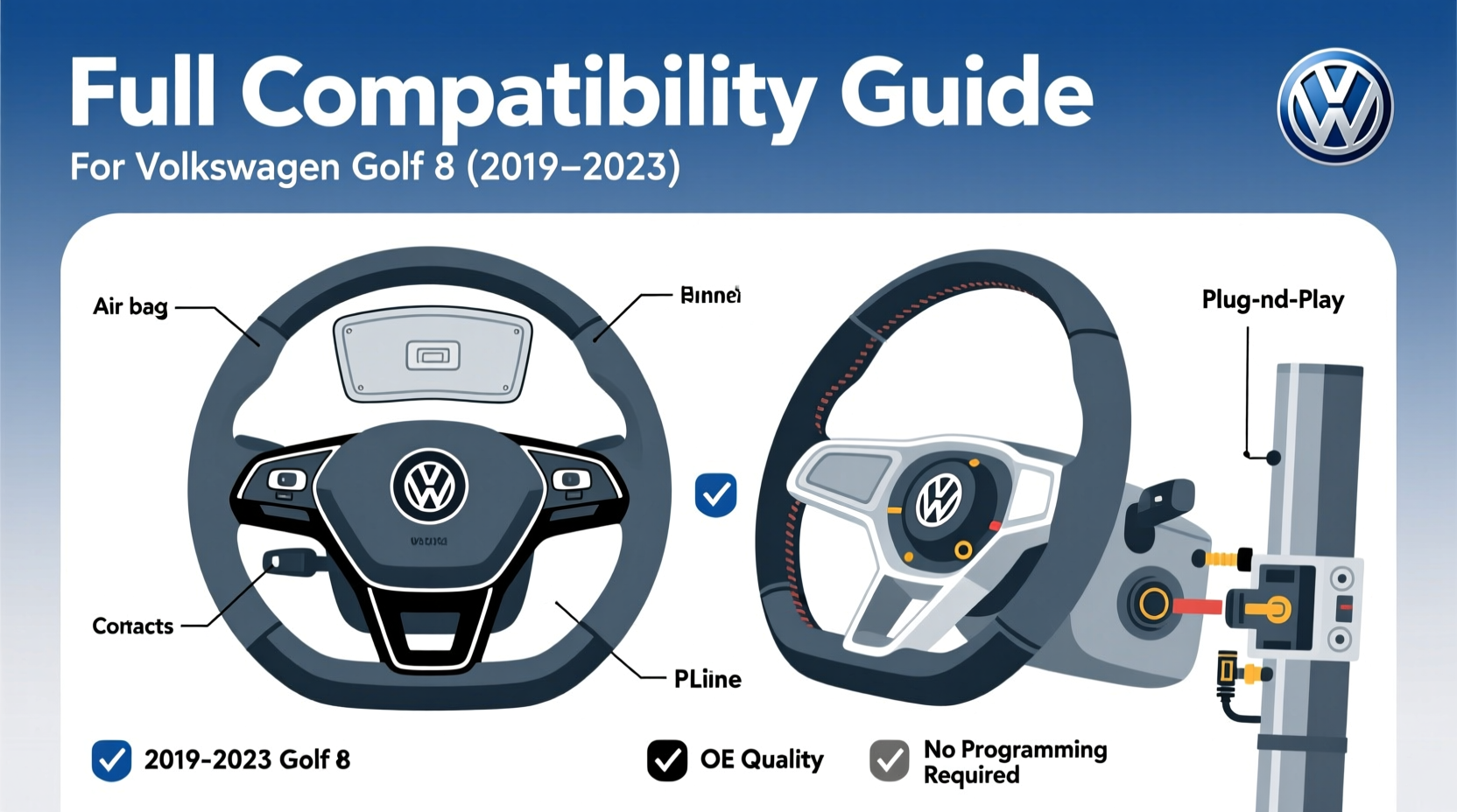 golf 8 steering wheel replacement