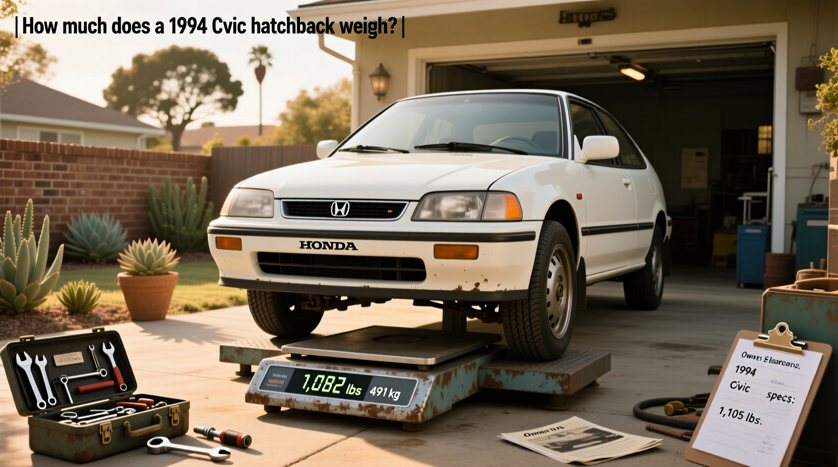 1993 Honda Civic hatchback weight comparison across trims
