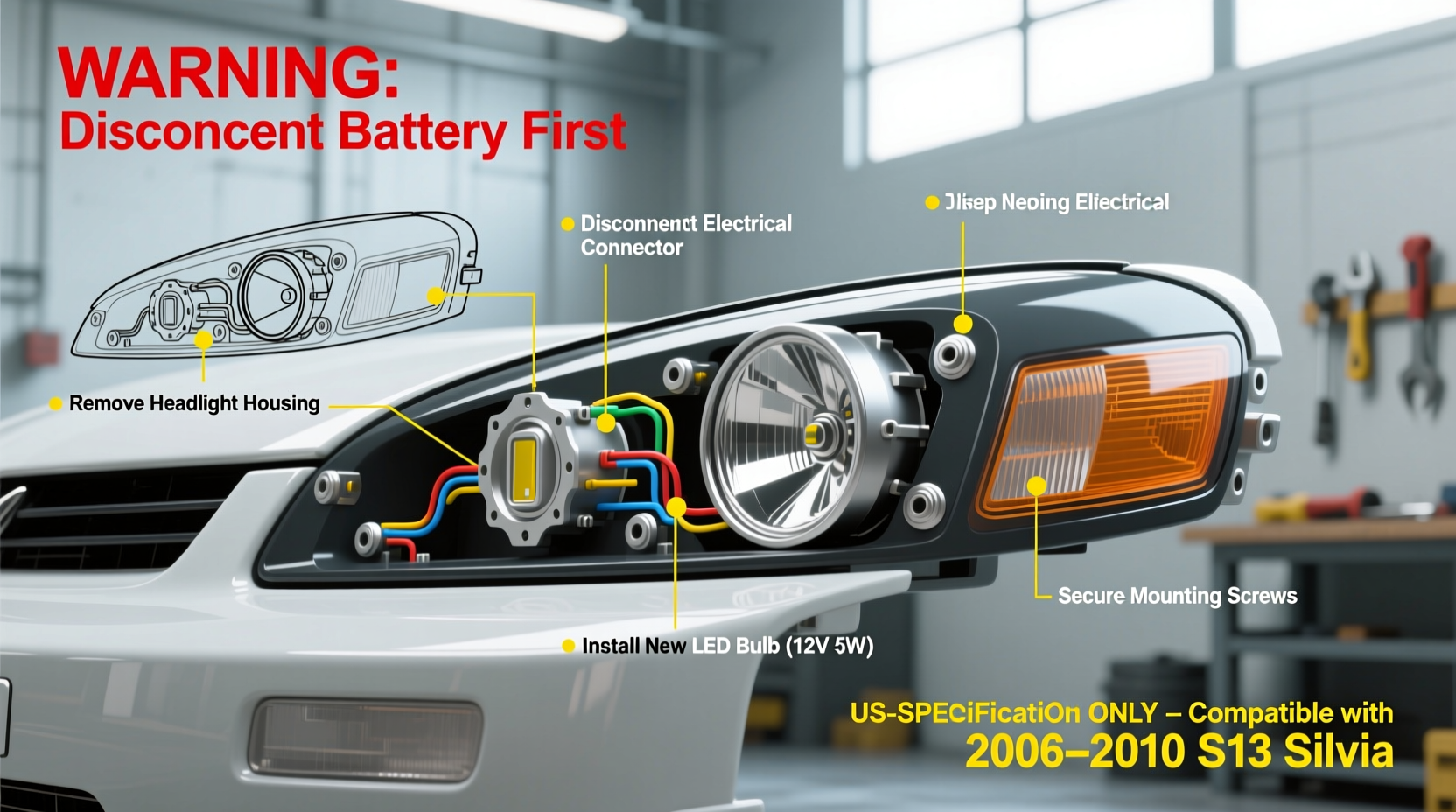 S13 Silvia Headlight DIY Guide for US Owners