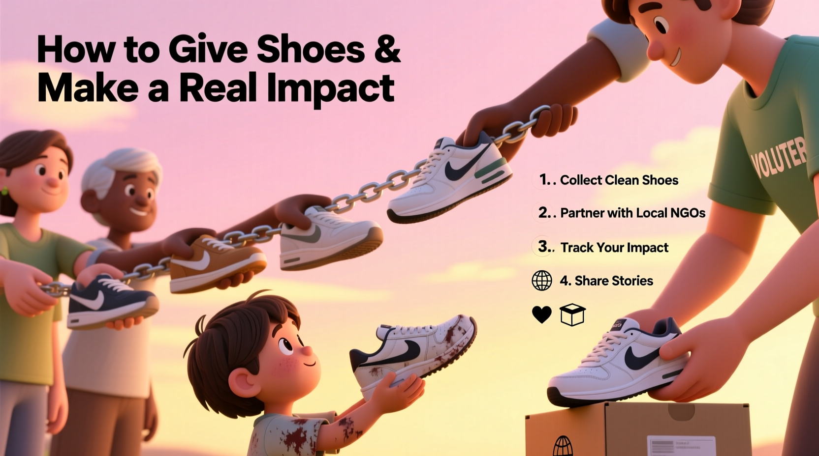 a complete guide on how to give shoes to those in need and make a real impact