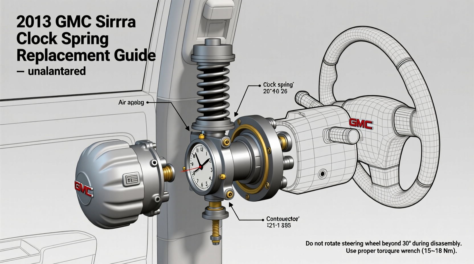 2013 gmc sierra clock spring replacement