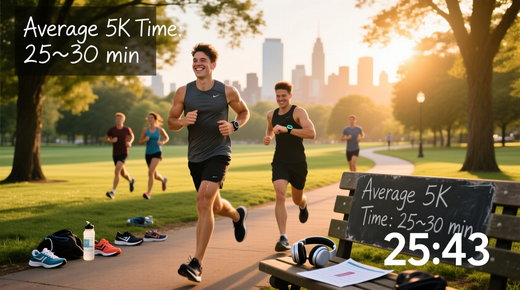 average 5k run time for beginners