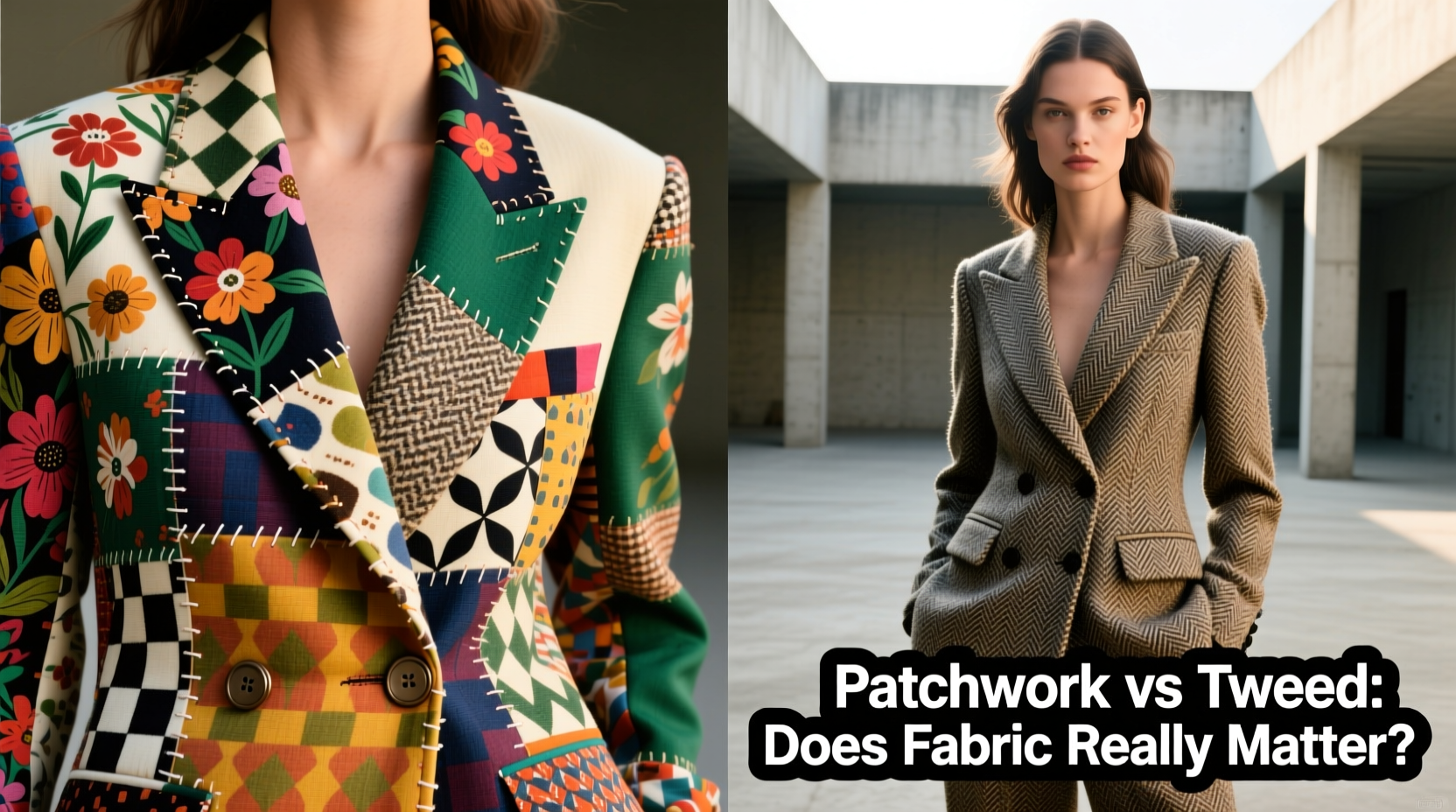 patchwork vs tweed blazer does the fabric really matter