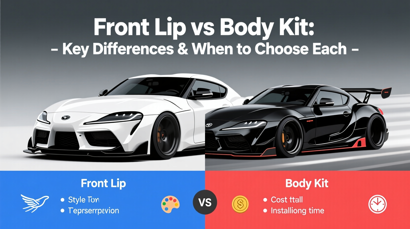 front lip vs body kit
