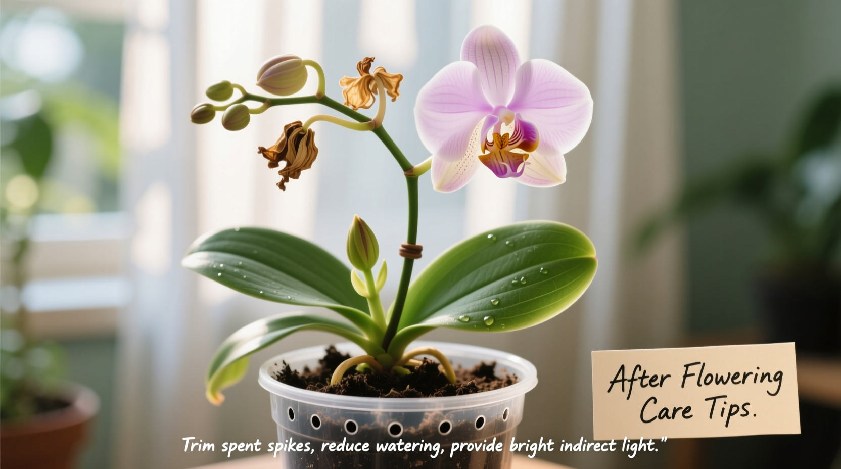 how to look after orchids after flowering