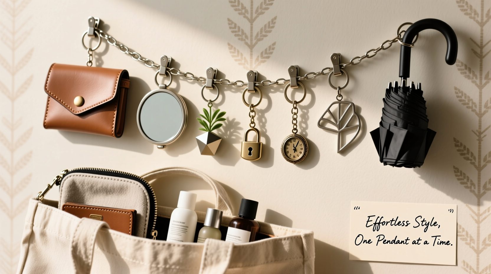 creative ways to organize bag accessories using keychain pendants for effortless style