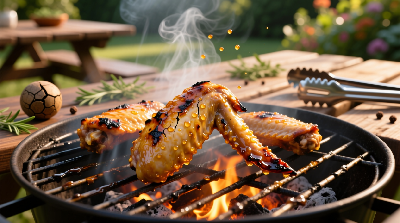 grill delicious chicken wings by starting them off on t