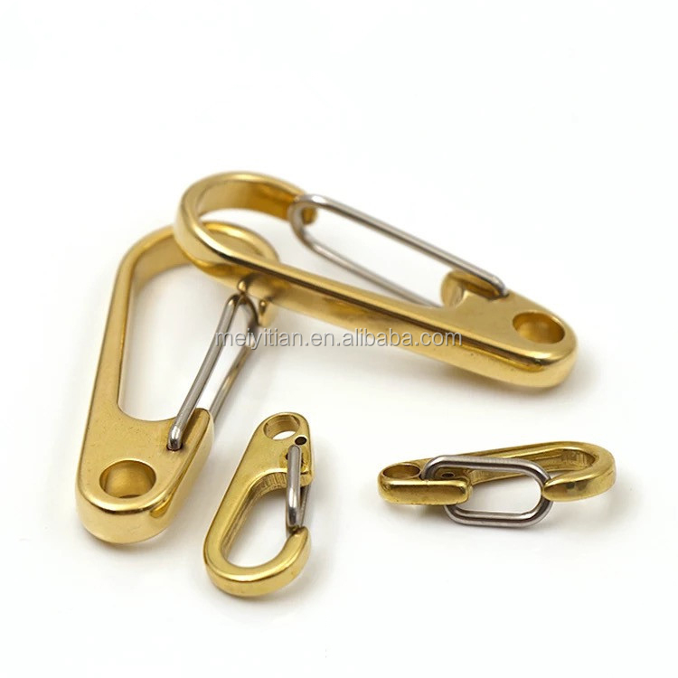 2 pezzi Ottone/acciaio inossidabile Blocco O Ring Portachiavi anello Portachiavi a sgancio rapido anelli divisi-L, ottone massiccio 2 pezzi Ottone/acciaio inossidabile Blocco O Ring Portachiavi anello Portachiavi a sgancio rapido anelli divisi-L, ottone massiccio