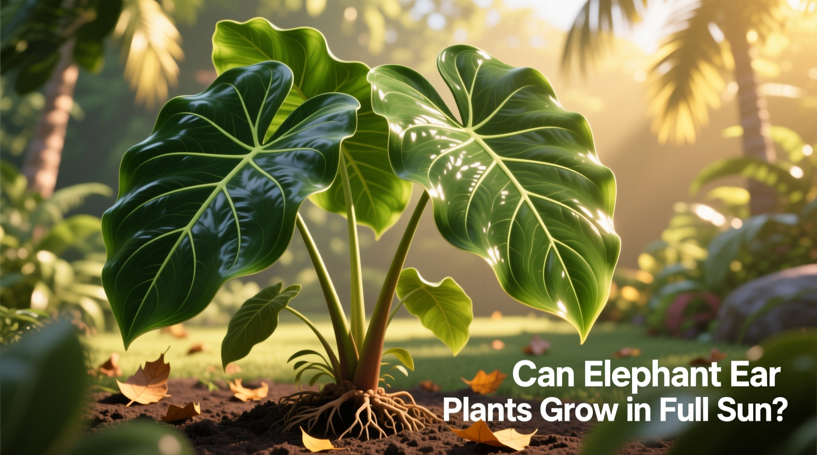 can elephant ear plants grow in full sun