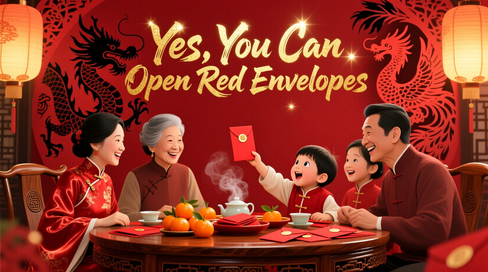 can i open red envelope on chinese new year