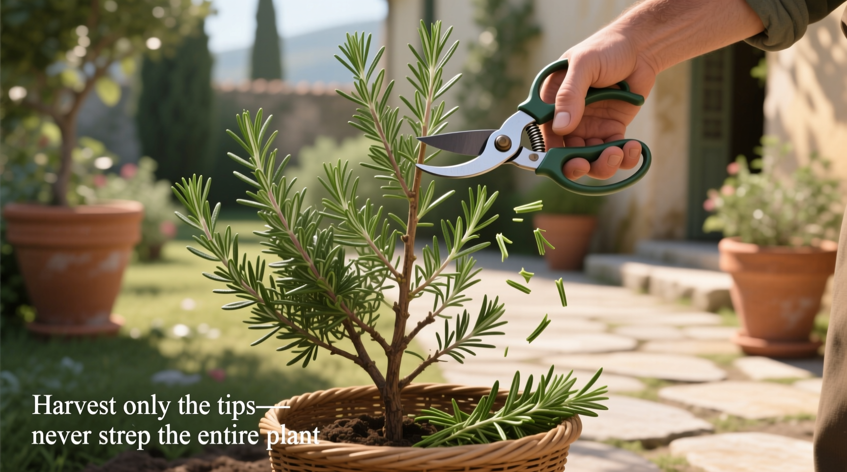 how to harvest rosemary without killing the plant