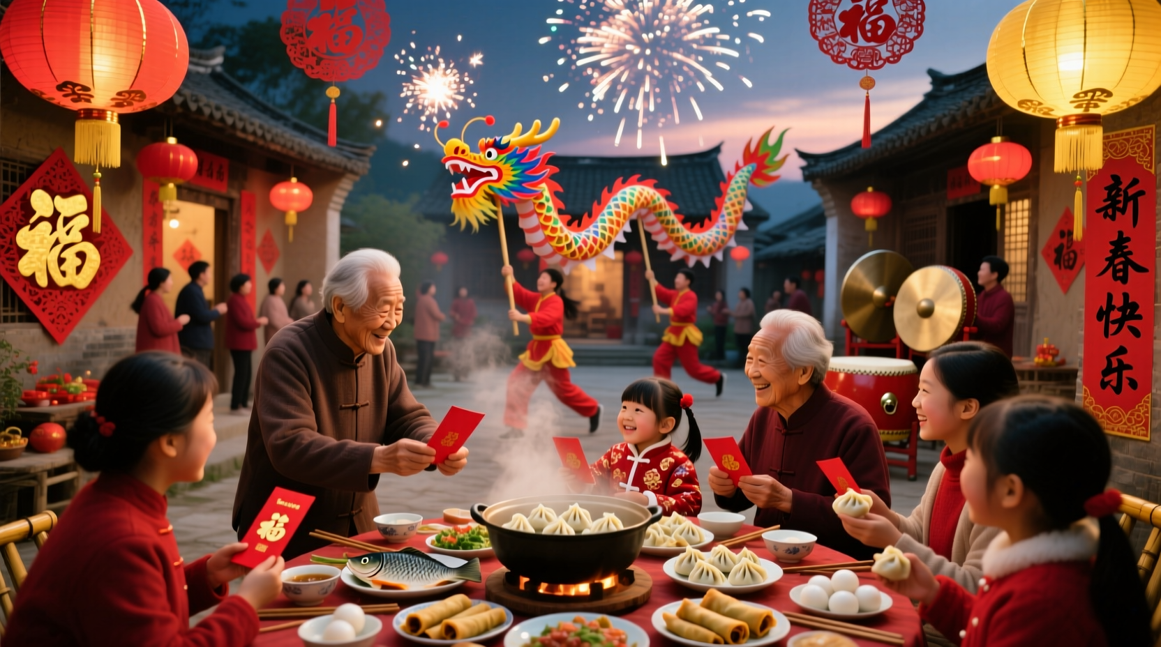 what do chinese people do to celebrate chinese new year