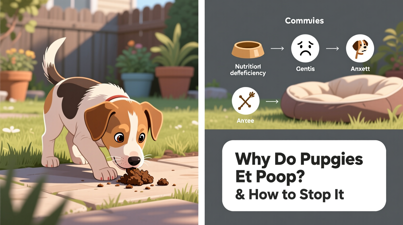 puppy eating poop reasons why and how to stop coprophagia