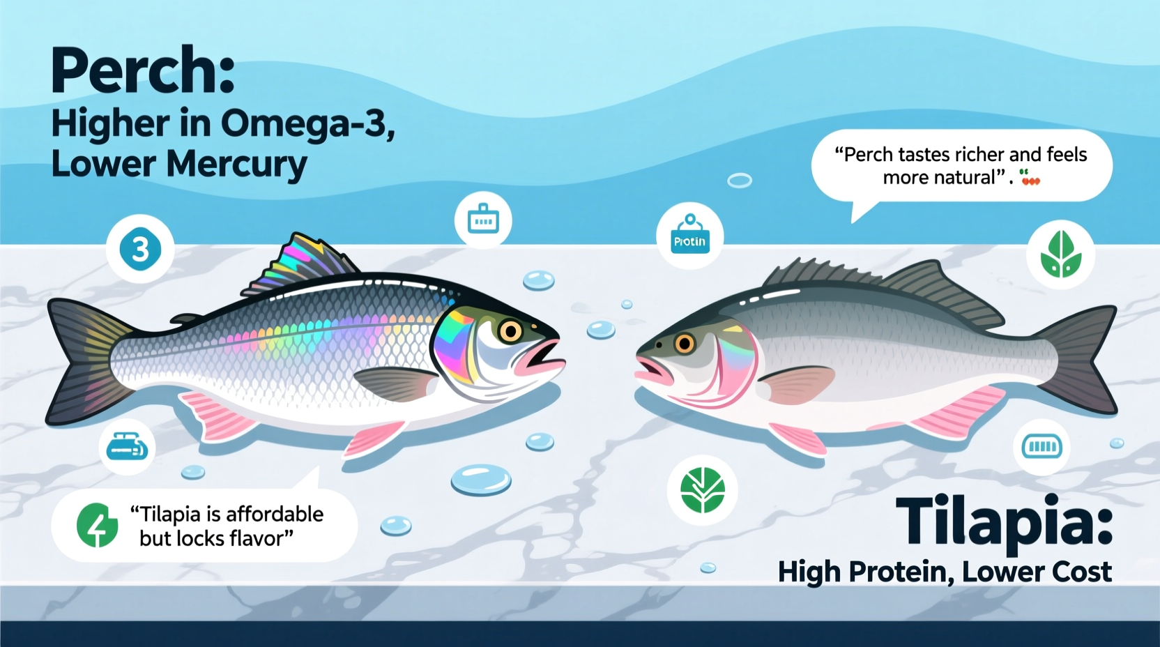 is perch really that much healthier than tilapia what are people saying