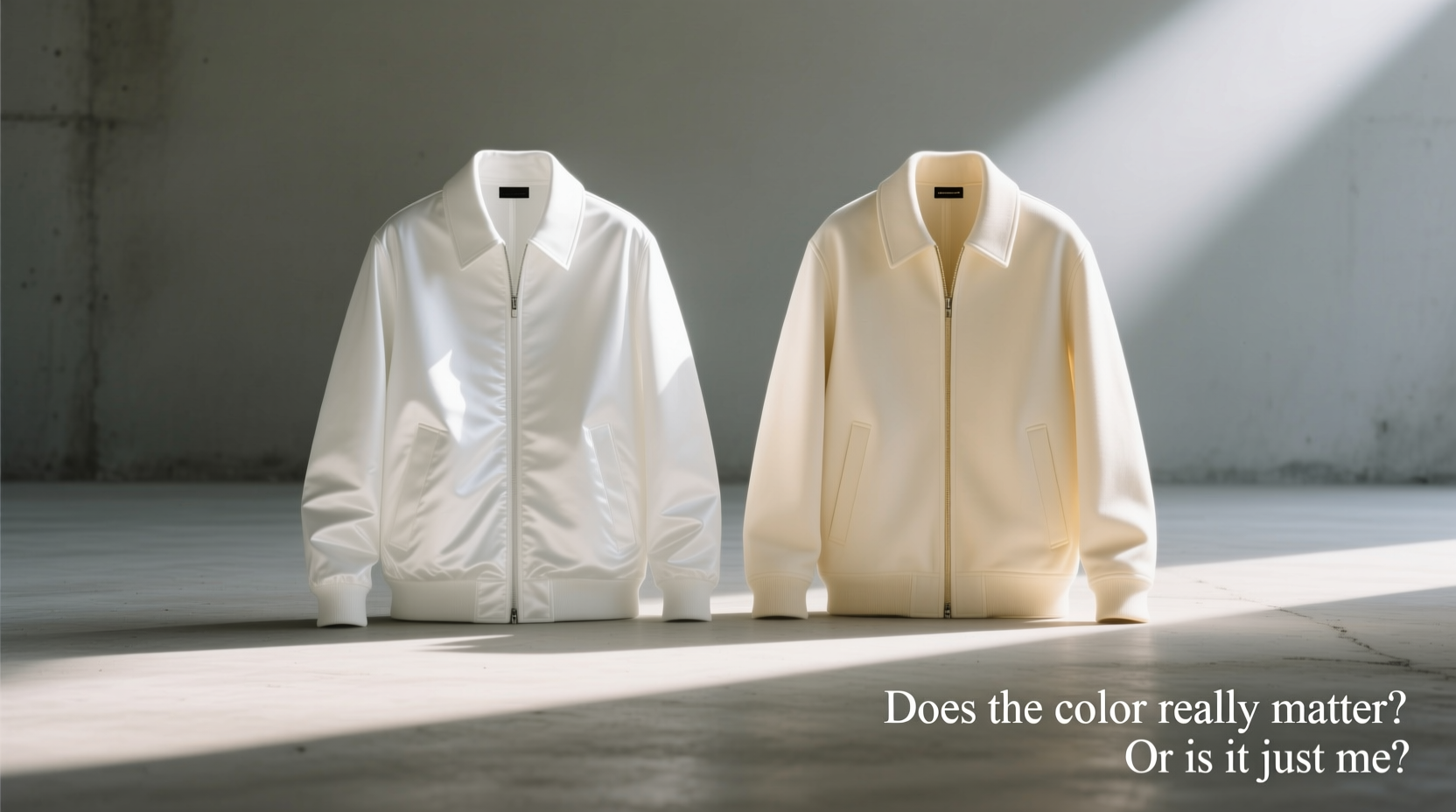 white vs cream jacket does the color really matter or is it just me