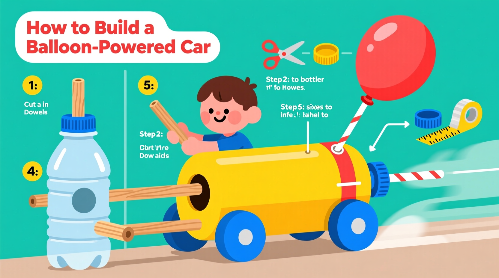 how to build balloon powered car