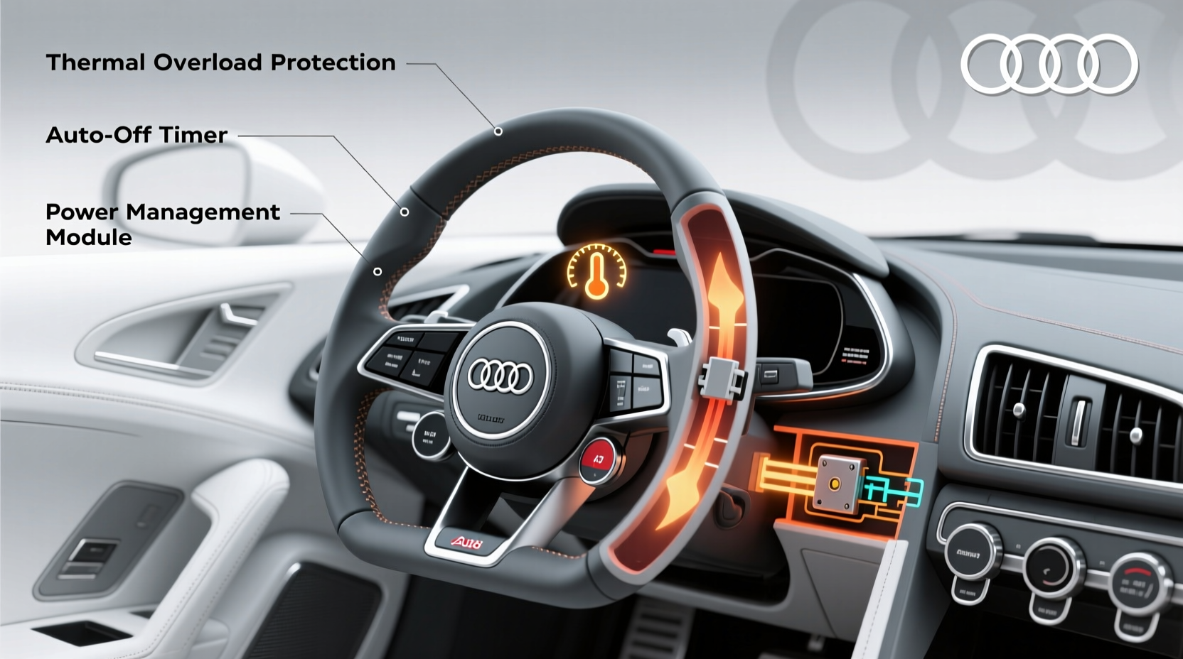 r8 heated wheel auto off reason