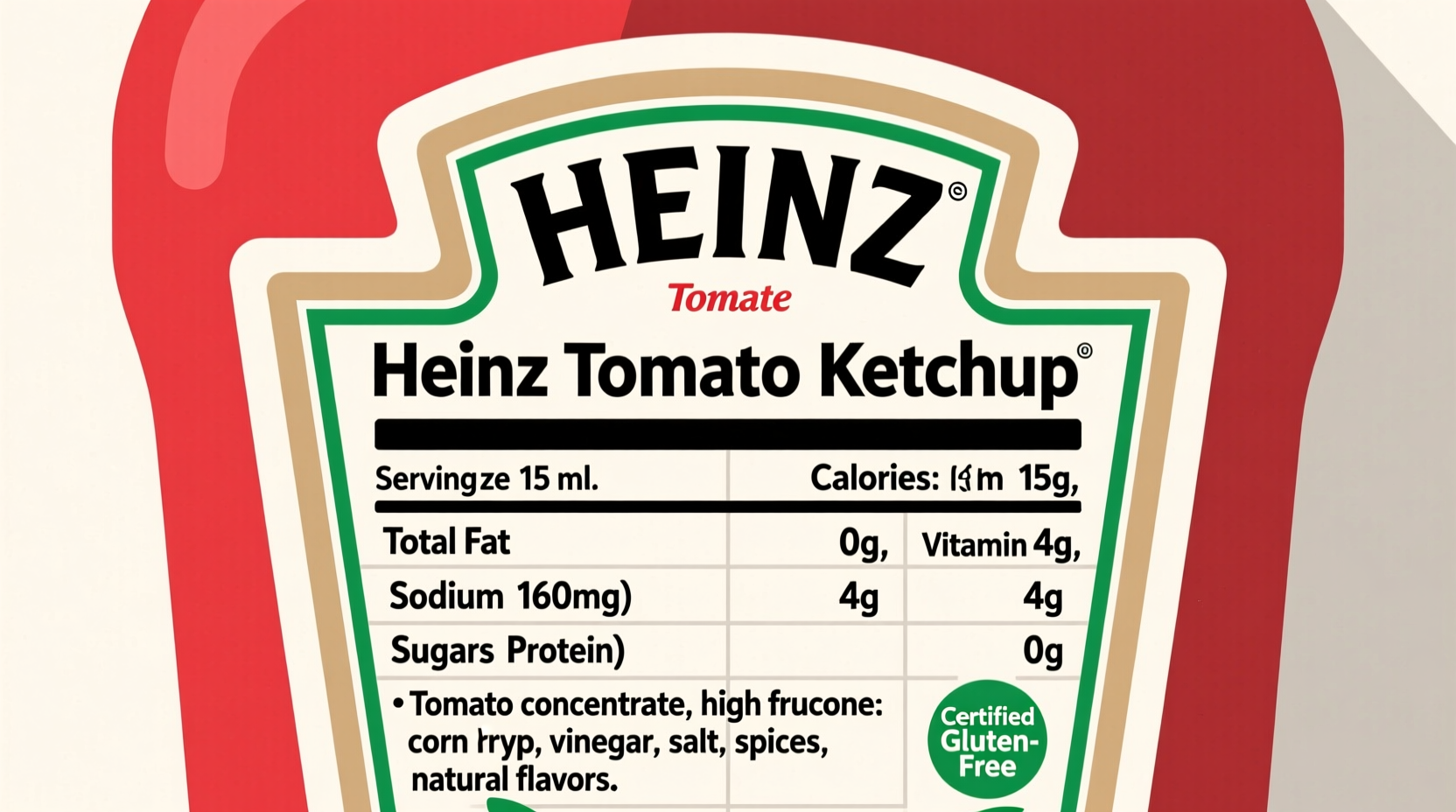 heinz tomato ketchup nutrition facts