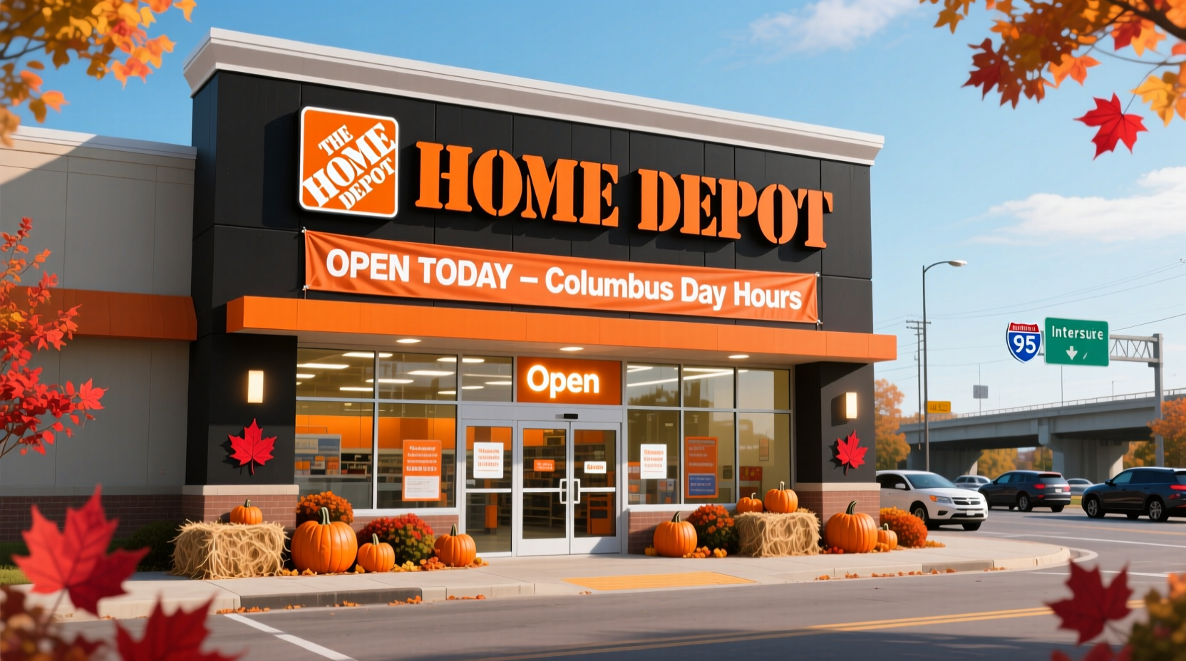 is home depot open on columbus day