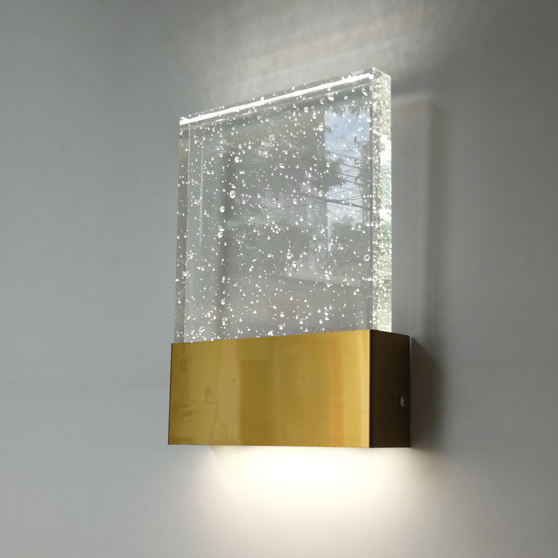 Indoor Nordic Double Bubble Crystal For Bathroom LED Wall Lamps