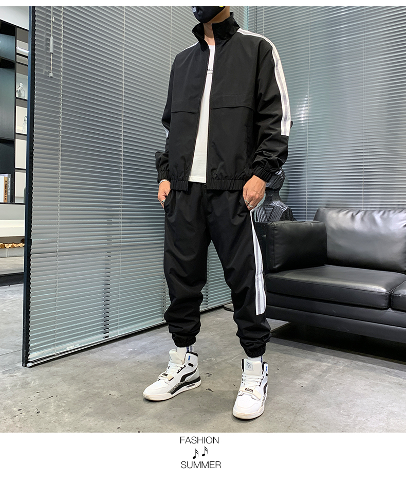 Mens plus Tracksuit Set Two Piece  Sports Wear Jogging Suit Autumn  Men Colorblock Outfits Gym CLothes Men streetwear tracksuit