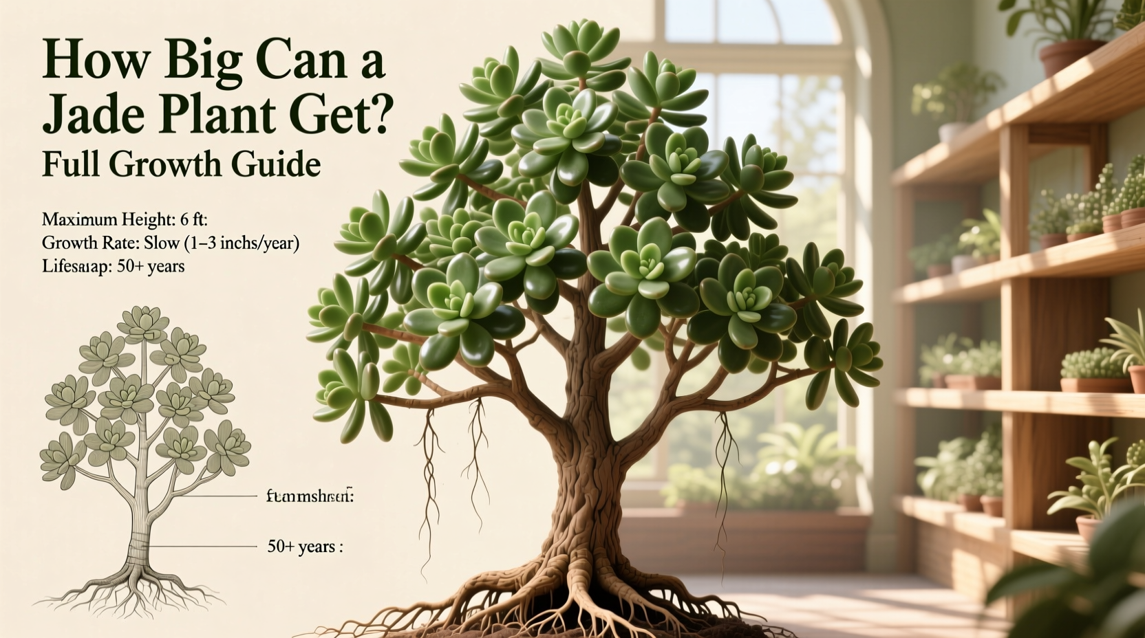 how big can a jade plant get