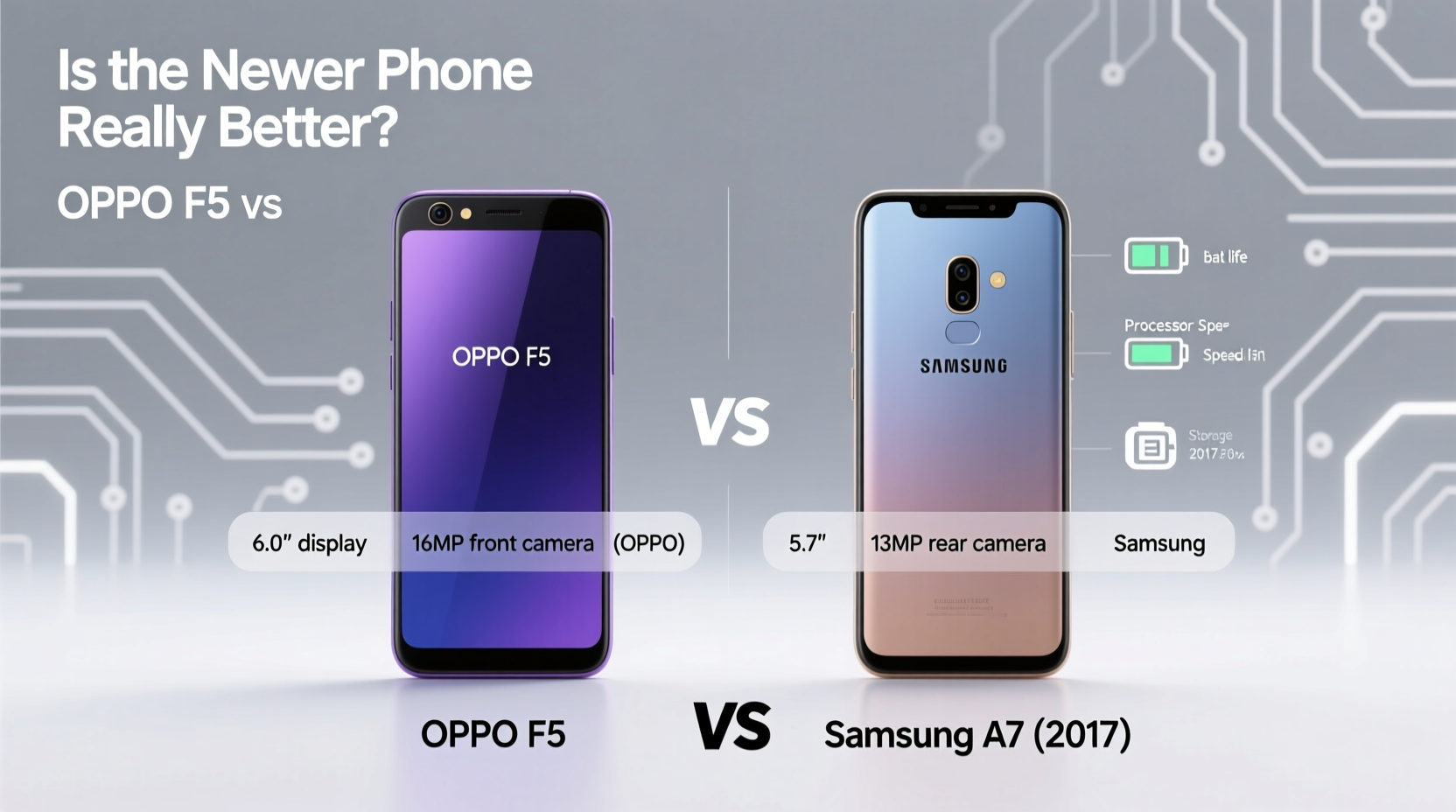 oppo f5 vs samsung a7 2017 is the newer phone really better or just newer
