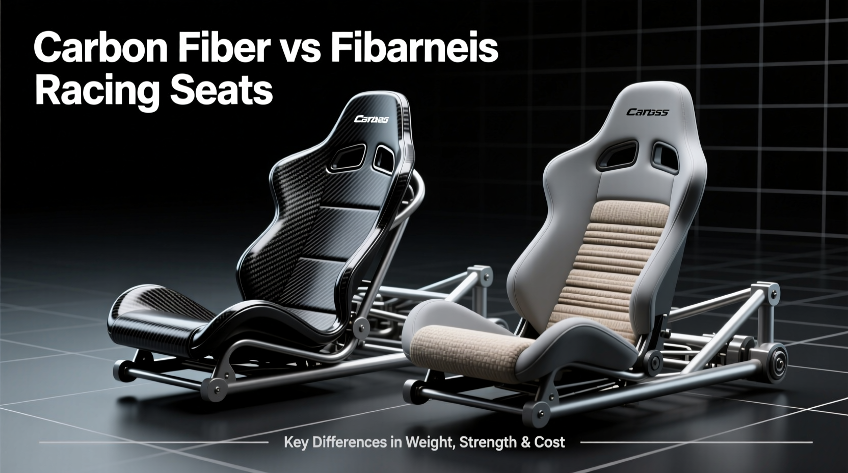 cf vs fibreglass racing seat