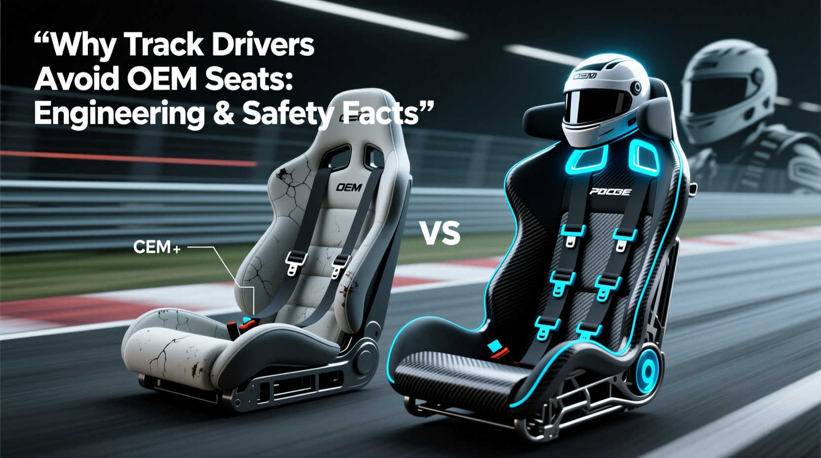 why track drivers avoid oem seats
