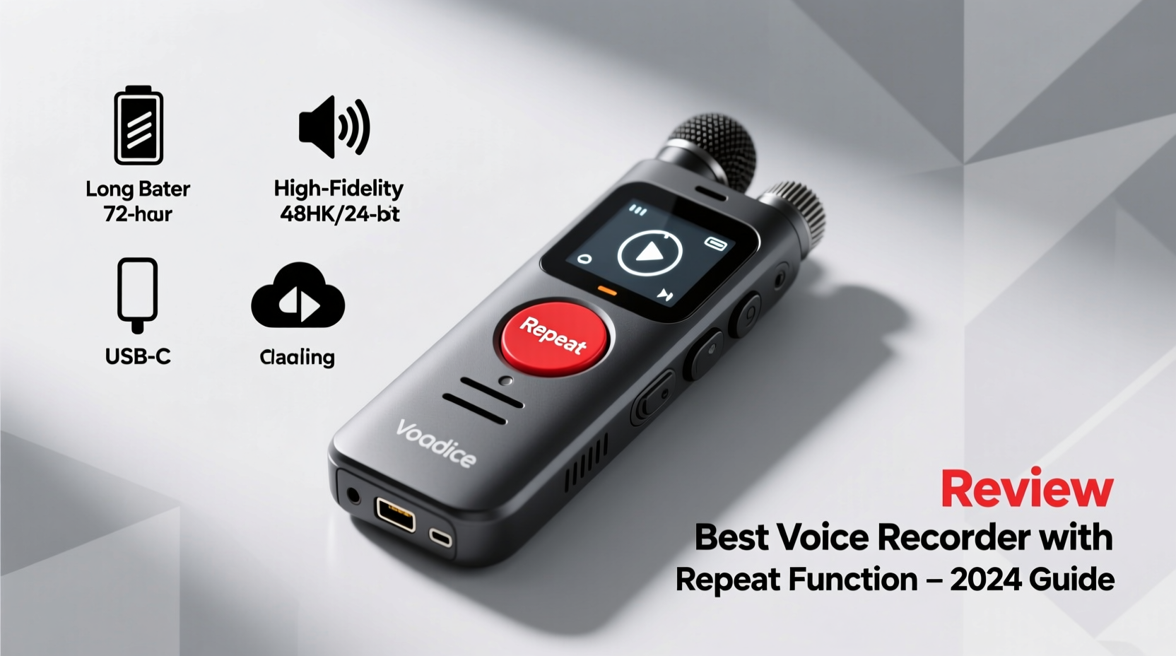 voice recorder device with repeat