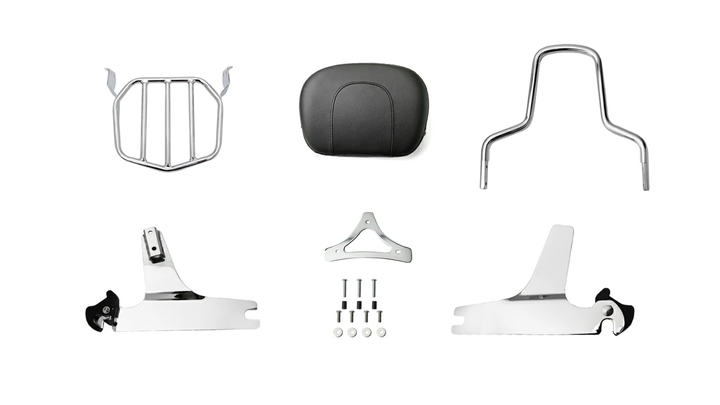 Sissy Bar バックレスト '06+ Harley Davidson Dyna FXDモデル用 (ワイドグライド、ローライダー、スーパーグライド、ストリートボブ、ファットボブ) バックレスト ハーレーソフトナイトトレインスタンダードFXST 06+の