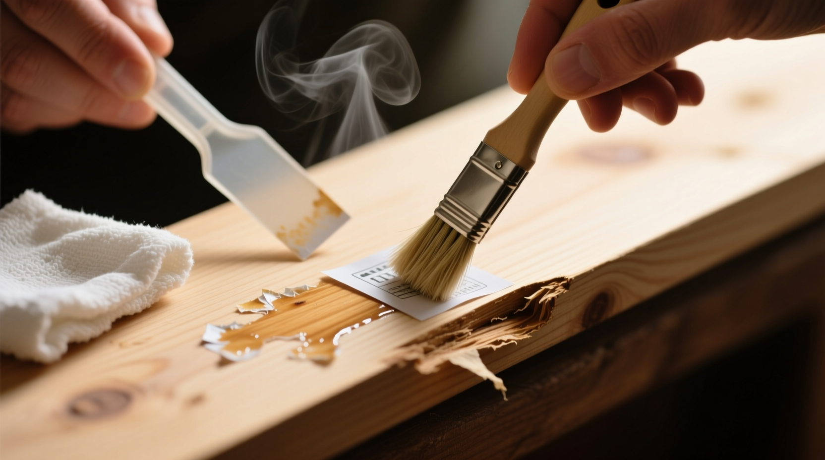how to remove stickers from wood
