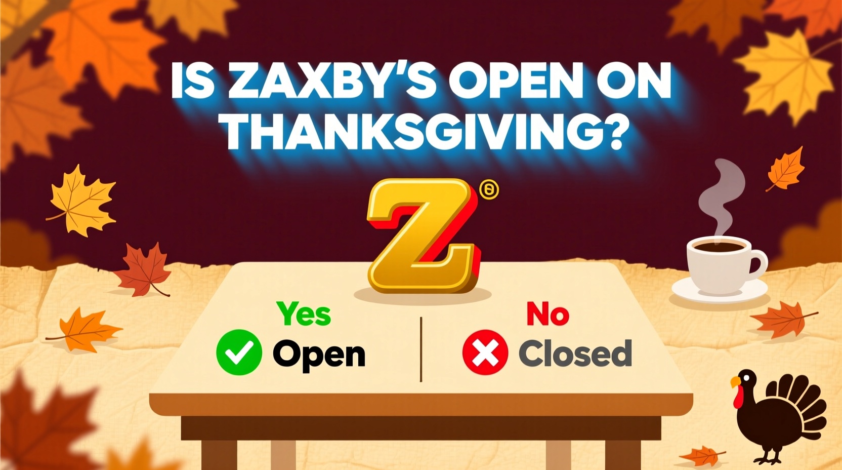 is zaxbys open on thanksgiving