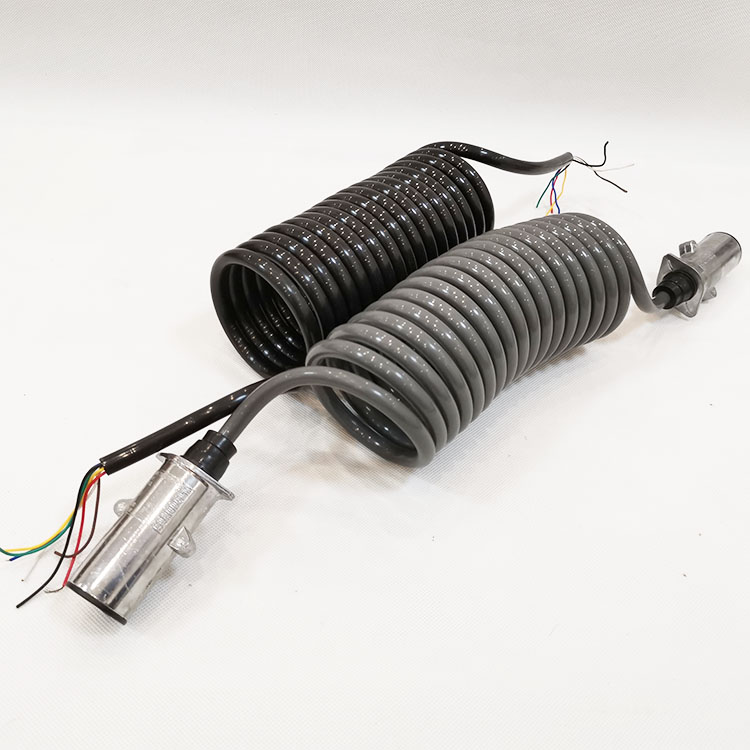 トラックトレーラー用ABS/EBSコイル電源ケーブル7ピンコネクター付き