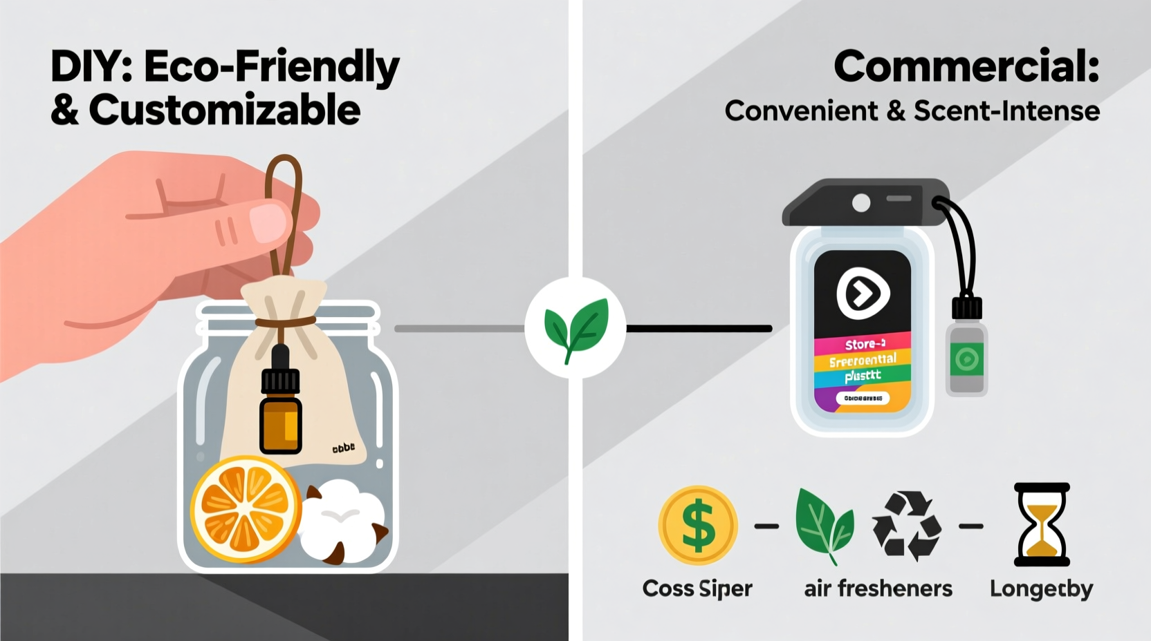 Comparison of DIY versus commercial car air fresheners