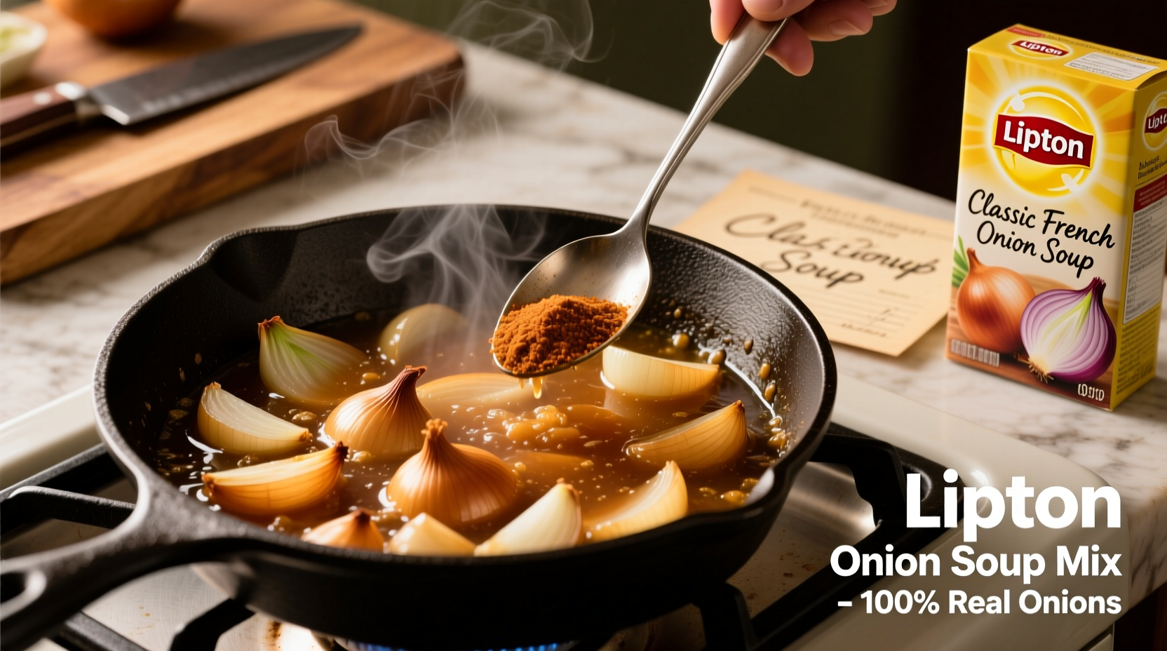 Lipton's onion soup mix in cooking applications
