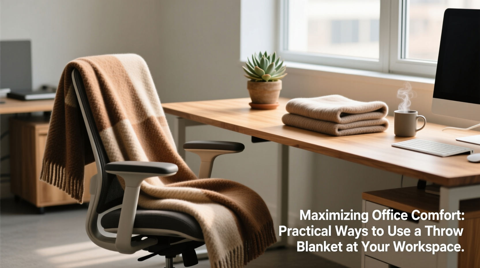maximizing office comfort practical ways to use a throw blanket at your workspace