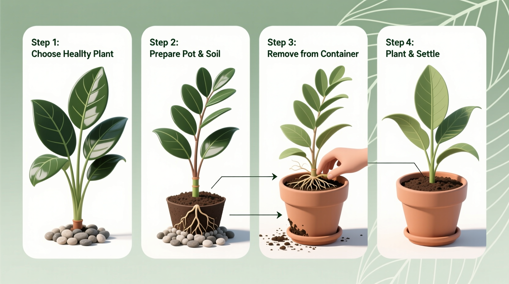 how to plant a zz plant