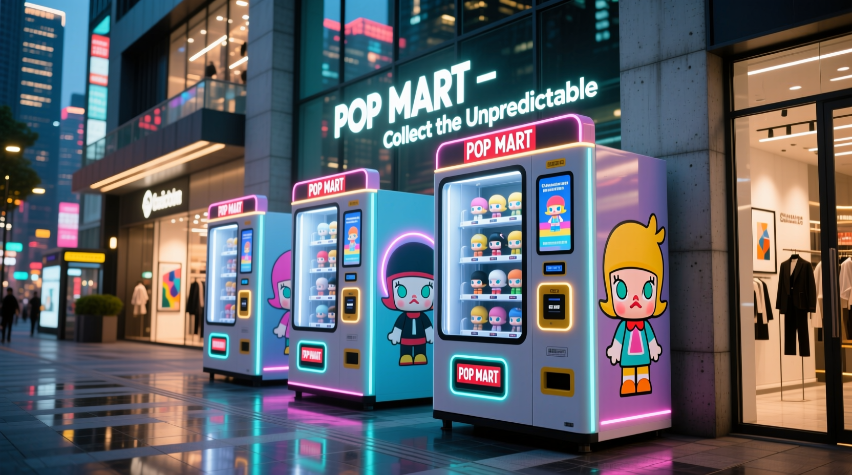 where are there popmart vending machines
