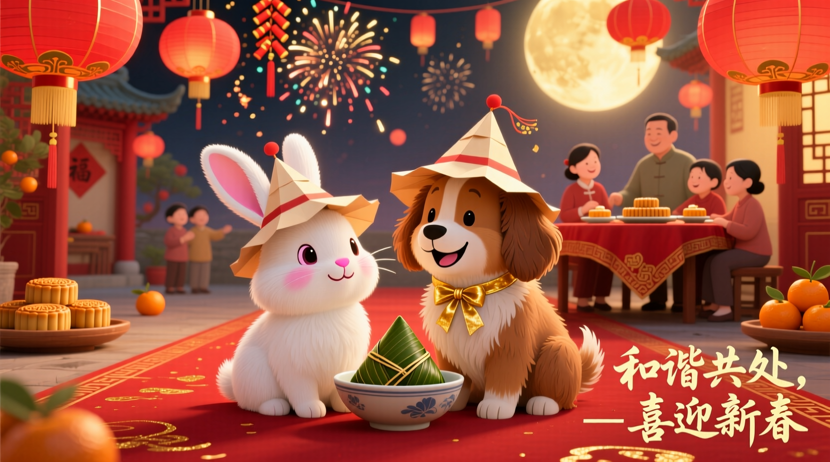 do rabbits and dog get along chinese new year