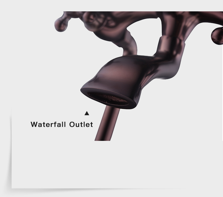 Antique Color Design Copper Hot Tap Free Standing Mixer Faucet for Claw Foot Bathtub