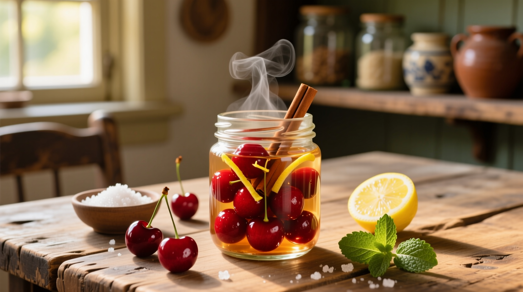 sweet sour macerated cherries recipe