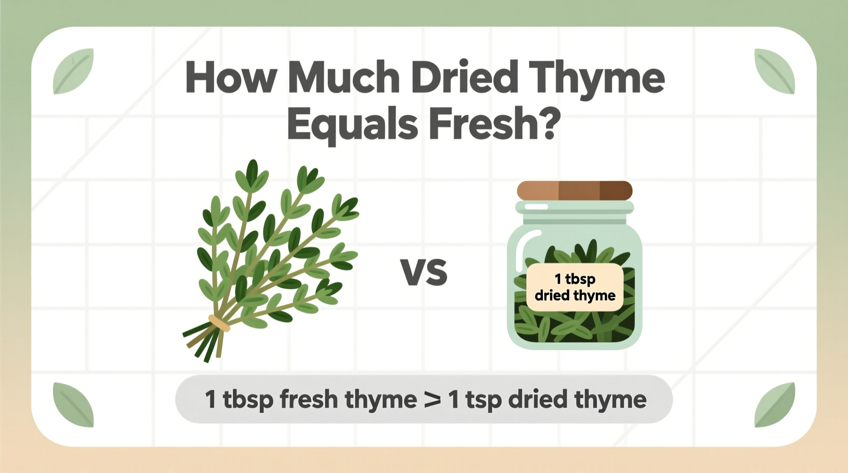 How Much Dried Thyme Equals Fresh? Quick Conversion Guide