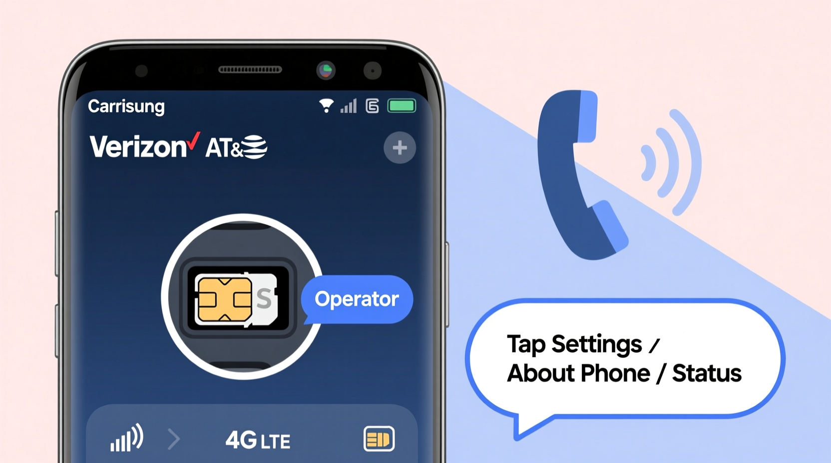 how to identify the telephone operator on your mobile s8 quickly and easily