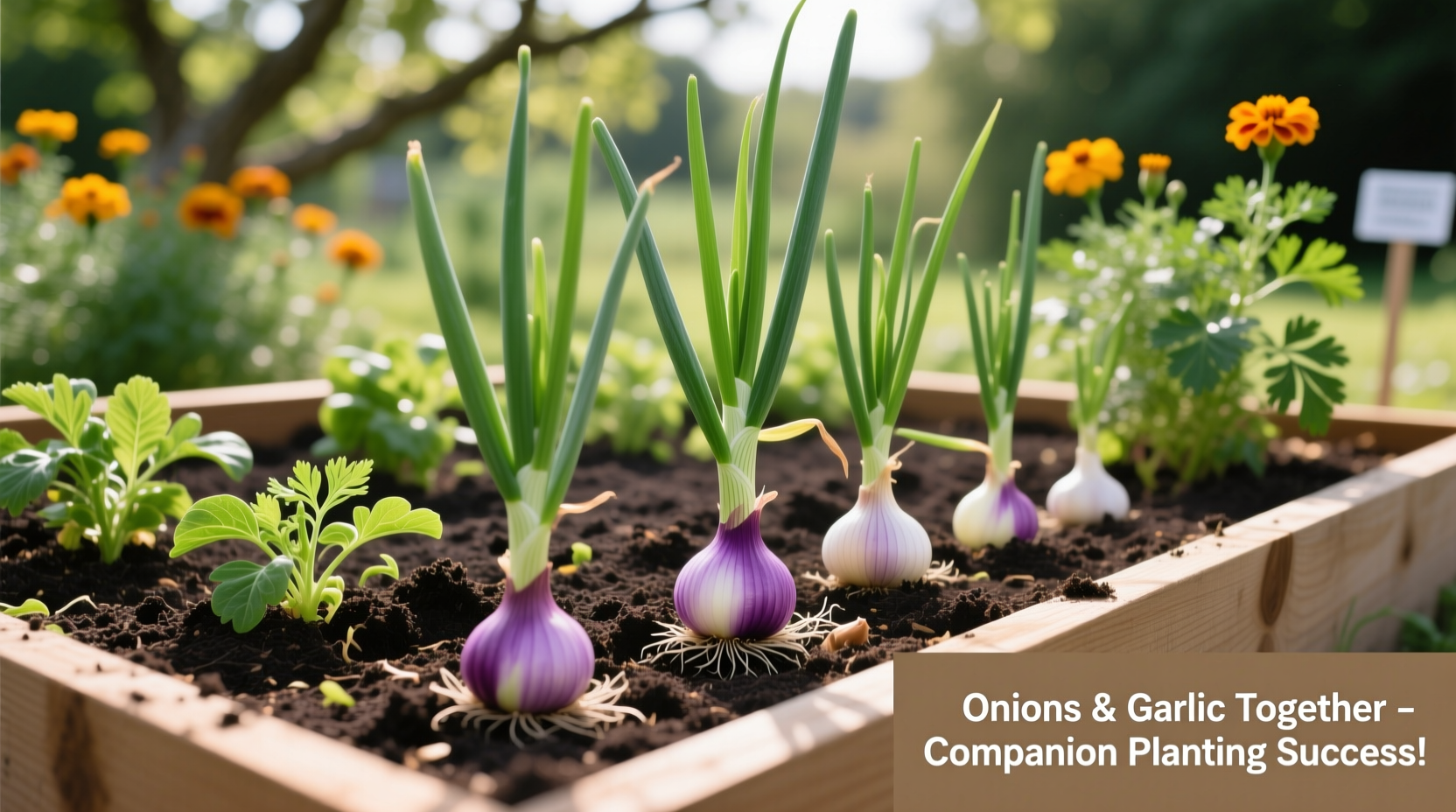 can you grow onions and garlic together