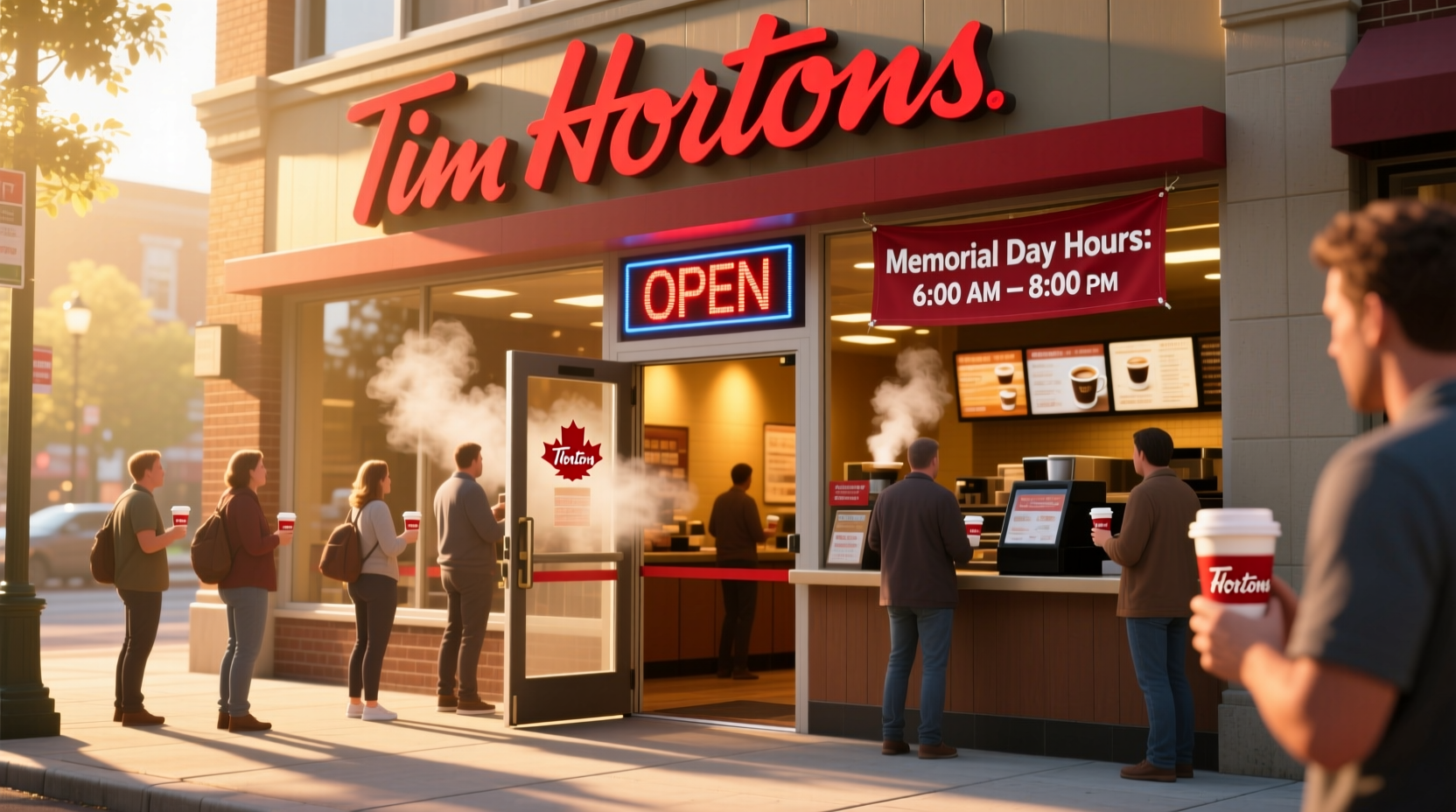 is tim hortons open on memorial day