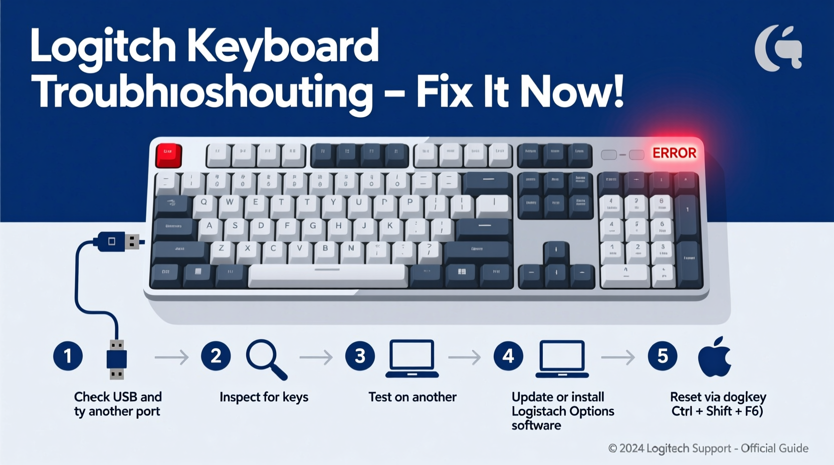 logitech keyboard not working troubleshoot fix it now