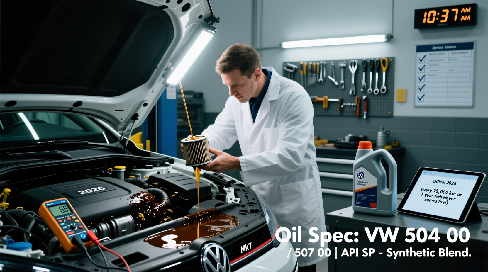 Golf R Mk7 Oil Change in 2026: Interval, Oil Spec & Facts