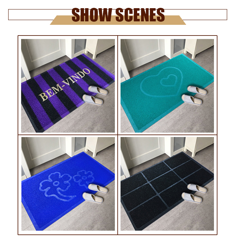 Embossed welcome design pvc cushion mat for outdoor(图7)